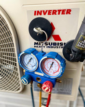 Load image into Gallery viewer, The Trade Shade - The Hook Magnet Holding Air-Con Gauges Onto An Air Conditioner.