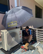 Load image into Gallery viewer, The Trade Shade - Magnetic Umbrella Holder Providing Maximum Sun Protection For An Australian Tradie Working In The Heat.
